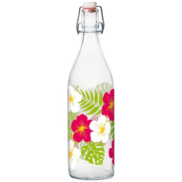 CERVE Bottiglia decorata fiori IBISCO Lory