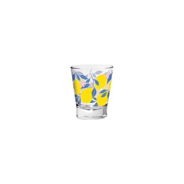 CERVE Set 3 bicchieri caffè espresso decorati limoni POP LEMON Columbia