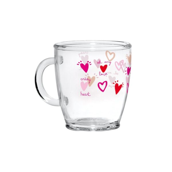 CERVE Set 2 tazze tisana decorate cuori LITTLE THING Julius