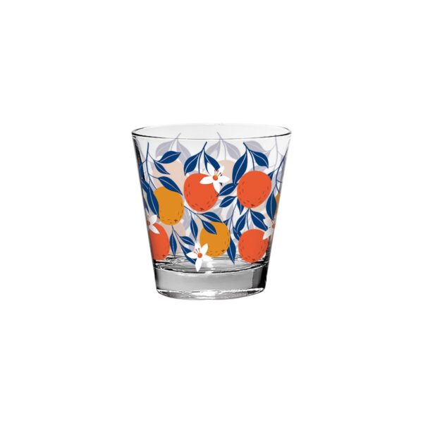 CERVE Set 3 bicchieri decorati arance acqua POP ORANGE Nadia