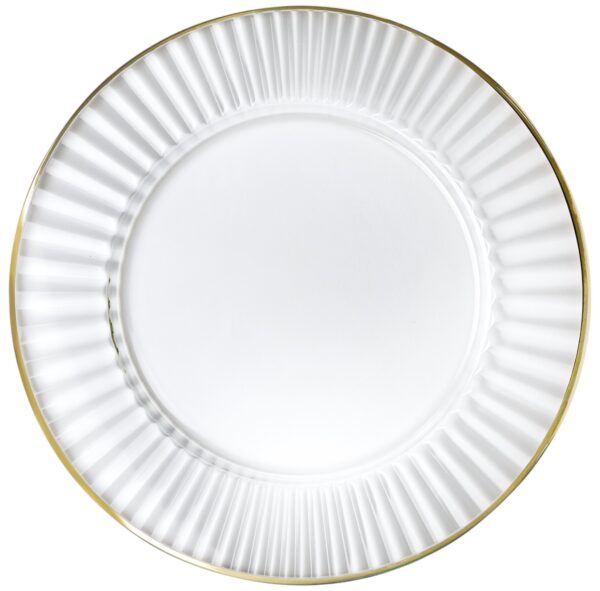 VIDIVI Set 2 sottopiatti 32cm vetro filo oro ESSENZE DIVA