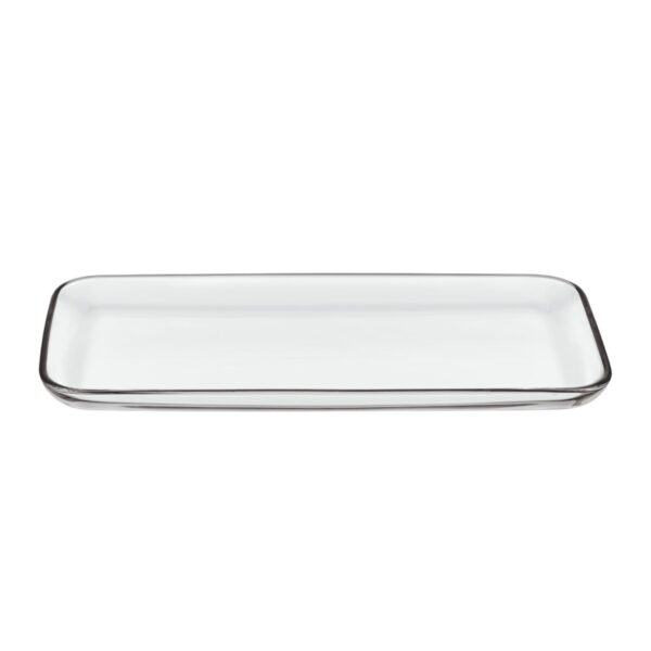 VIDIVI Piatto rettangolare portata vetro 33cm FENICE