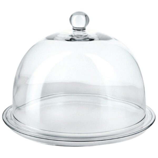 VIDIVI Piatto Torta 32 cm Vetro con Campana BANQUET
