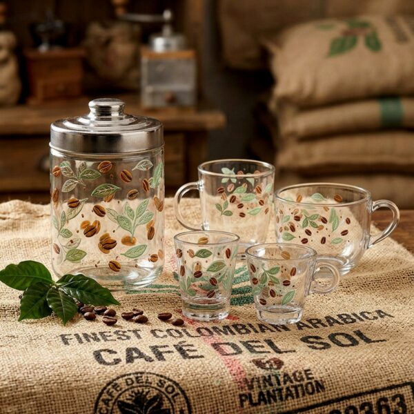 CERVE collezione Organic Coffee tazzine bicchierini e vaso ambientati