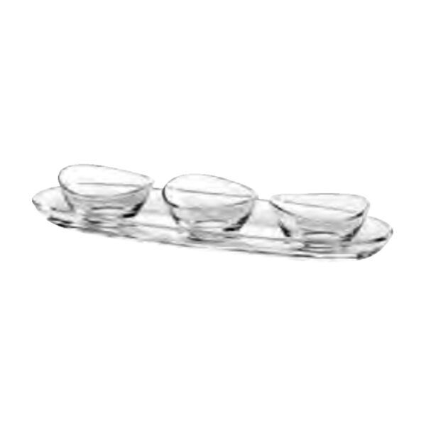 VIDIVI Set antipasto vetro 30 x 9,5 cm (1+3) PAPAYA