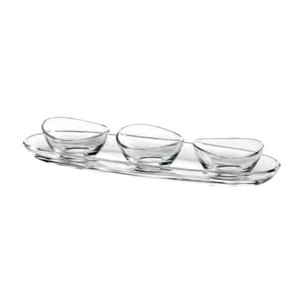 VIDIVI Set antipasto vetro 41 x 11,5 cm (1+3) PAPAYA