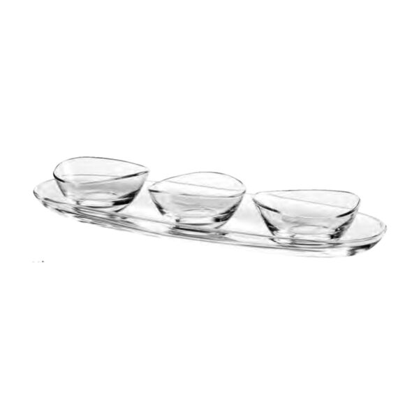 VIDIVI Set antipasto vetro 50 x 16 cm (1+3) PAPAYA